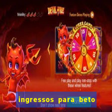 ingressos para beto carrero world