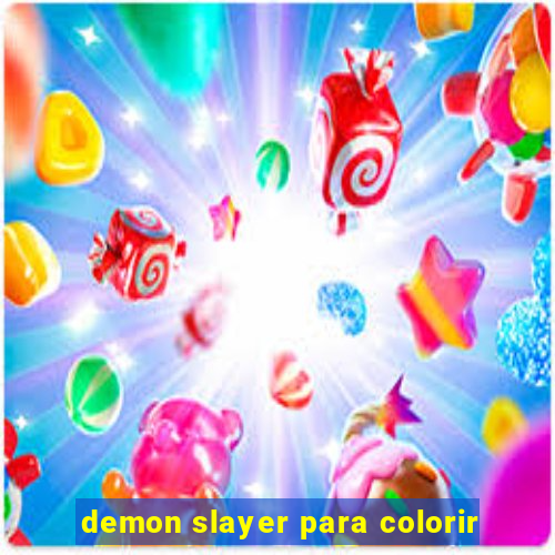 demon slayer para colorir