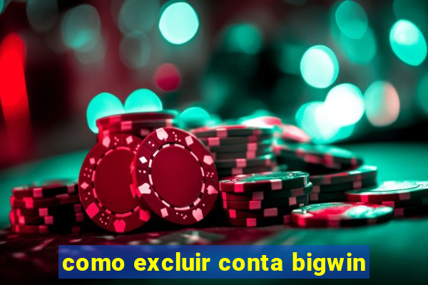 como excluir conta bigwin